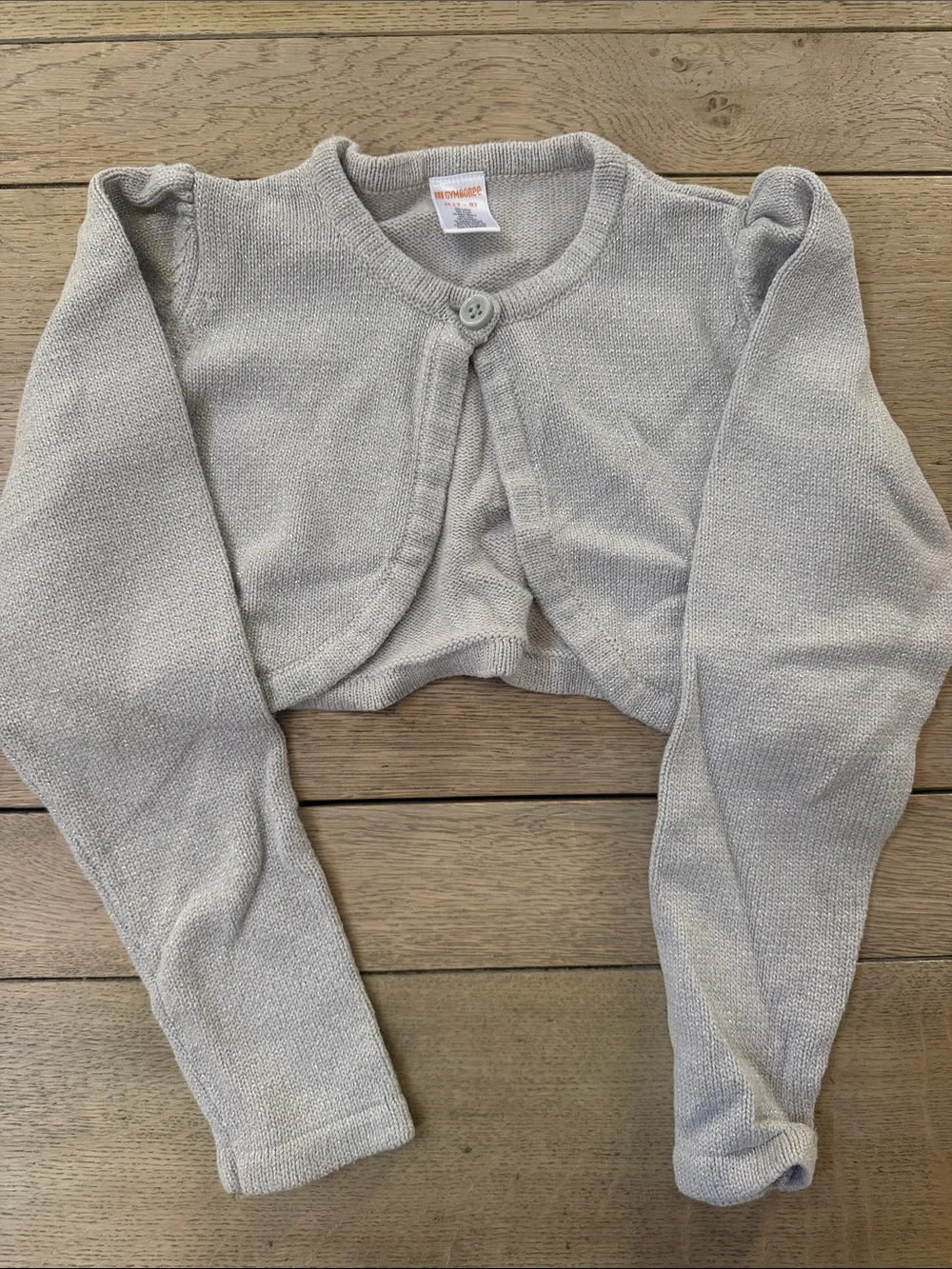 Gymboree Silver-Thread Light Gray Knit Bolero